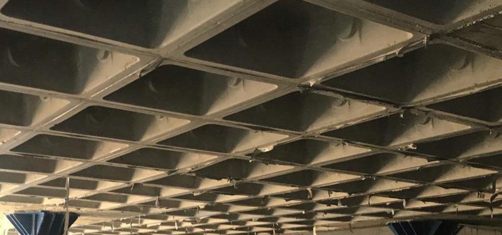 سقف با قالب وافل بر روی اسکلت فلری